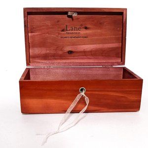 Lane Vintage Cedar Jewelry Trinket Box Lock Key Mini Hope Chest Wood Collectable